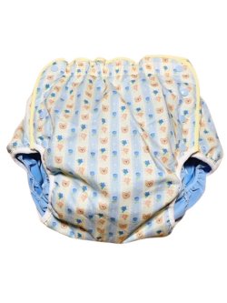 Photo1: Adult baby diaper cover bear pattern polyurethane waterproof