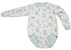 Other Images1: Adult Baby Onesie dog Pattern long sleeves (ribbed light blue)