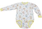 Other Images1: Adult Baby Onesie dog Pattern long sleeves (ribbed light yellow)