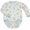 Photo1: Adult Baby Onesie dog Pattern long sleeves (ribbed light blue) (1)