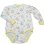 Photo1: Adult Baby Onesie dog Pattern long sleeves (ribbed light yellow) (1)