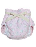 Adult baby diaper cover rabbit pattern with pile waterproof waist strap