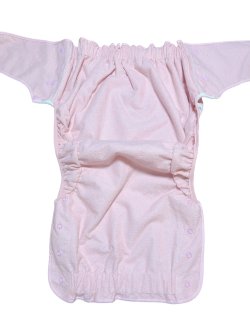 Photo4: Adult baby diaper cover rabbit pattern with pile waterproof waist strap