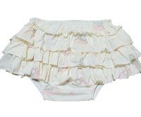 Adult Baby bloomers with frilled skirt/ elephant and heart pattern