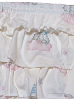 Photo3: Adult Baby bloomers with frilled skirt/ elephant and heart pattern