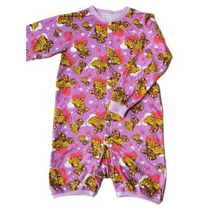 Photo: Adult Baby Romper open in front long length teddy bear pattern