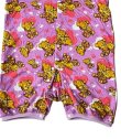 Photo3: Adult Baby Romper open in front long length teddy bear pattern