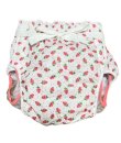 Photo1: Adult baby diaper cover strawberry pattern with pvc waterproof waist strap