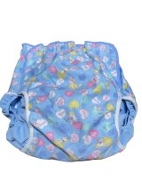 Photo: Adult baby diaper cover unicorn light blue double gathered