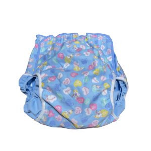 Photo: Adult baby diaper cover unicorn light blue double gathered