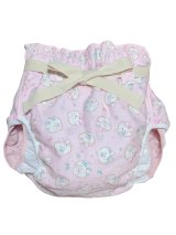 Photo: Adult baby diaper cover rabbit pattern with pile waterproof waist strap XXL,5Lonly