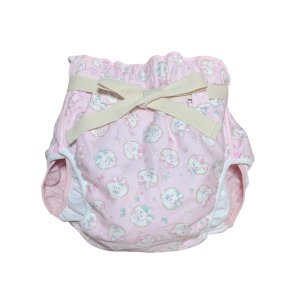 Photo: Adult baby diaper cover rabbit pattern with pile waterproof waist strap XXL,5Lonly