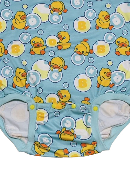 Photo: Adult Baby Romper  Duck Pattern Short Sleeves