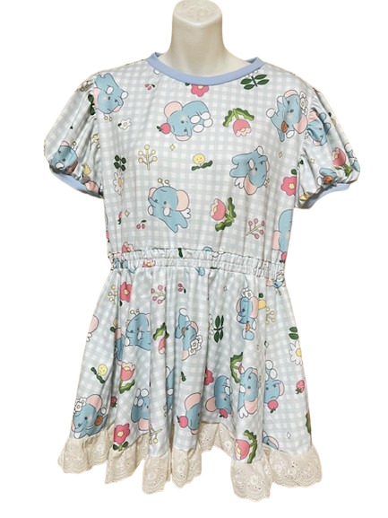 Photo: Adult baby  elephant and flowers baby dress